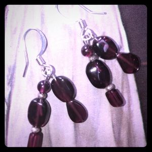 Garnet Dangle Earrings